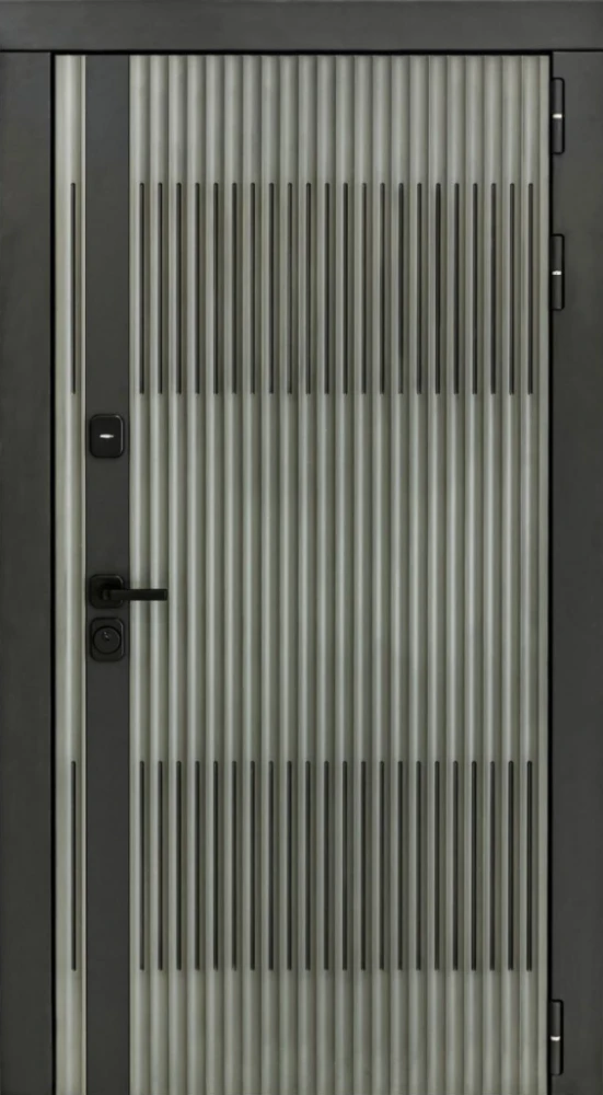 Входная дверь ДвериПРО Элфи ФЛ-256 (10мм, Бетон снежный) DPRO225840 внешняя сторона